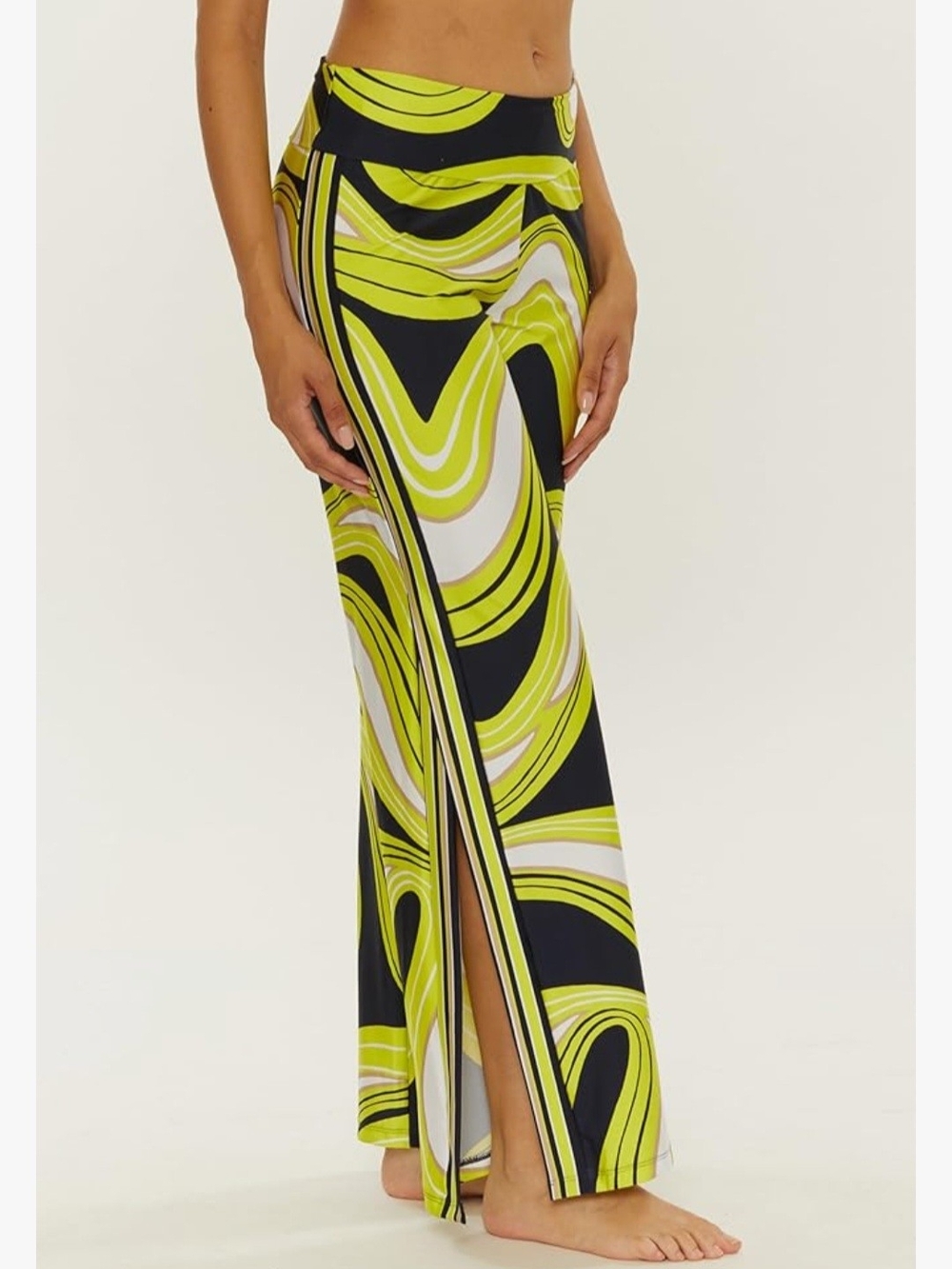 Trina Turk Women Serena Swim Pants Beach Cover Ups Wide Leg Size L Large - Picture 3 of 8